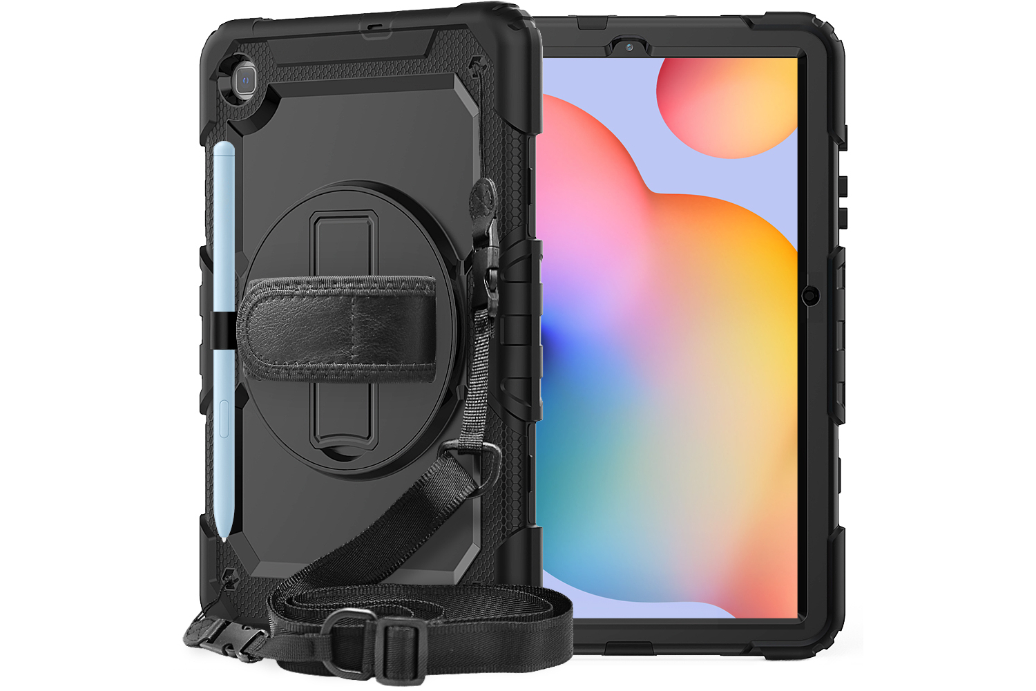 Samsung Tab S6 Lite inch draaibare Bumper Case zwart | tablettotaal.nl